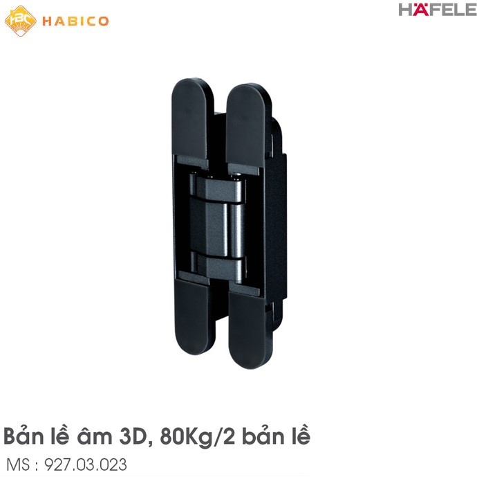Bản lề âm 80kg chỉnh 3D Hafele 927.03.023