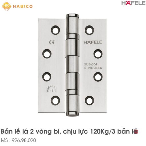 Bản Lề Lá 2 Vòng Bi 120Kg Hafele 926.98.020