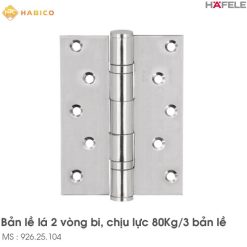 Bản Lề Lá 2 Vòng Bi 80Kg Hafele 926.25.104