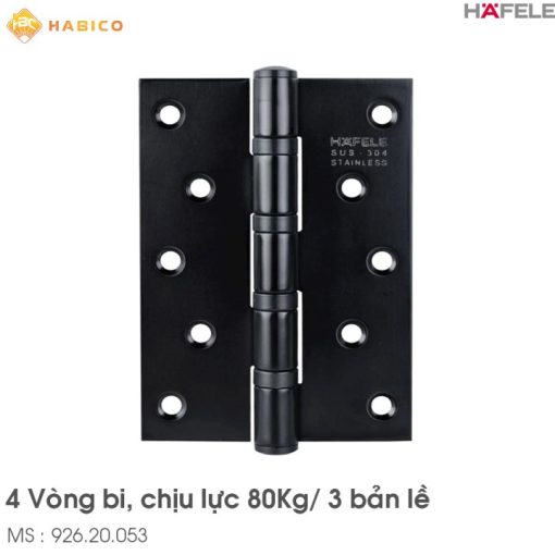 Bản Lề Lá 4 Vòng Bi 80Kg Hafele 926.20.053