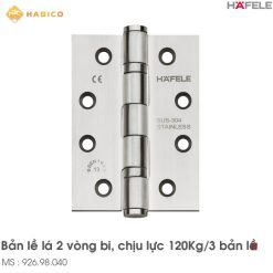 Bản Lề Lá Chống Cháy 2 Vòng Bi 120Kg Hafele 926.98.040