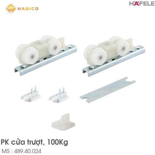 Bộ Phụ Kiện Cửa Trượt 100Kg Silent 100B Hafele 489.40.024