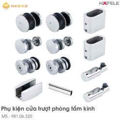 Cửa Trượt Phòng Tắm Kính Oval Hafele 981.06.320