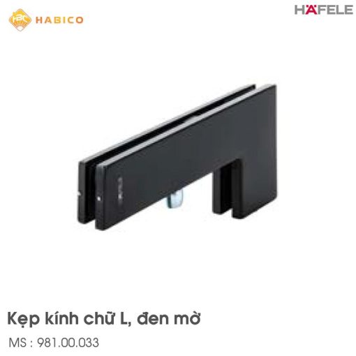 Kẹp Kính Chữ L Màu Đen Hafele 981.00.033