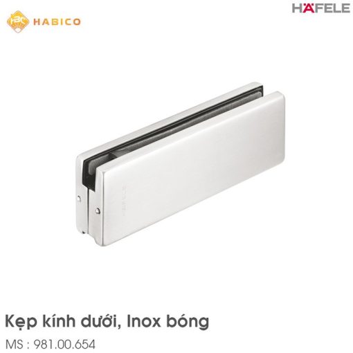 Kẹp Kính Dưới Inox Bóng Hafele 981.00.654