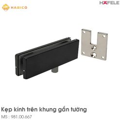 Kẹp Kính Trên Khung Gắn Tường Màu Đen Hafele 981.00.667