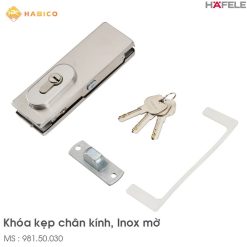 Khóa Kẹp Chân Kính Inox Mờ Hafele 981.50.030