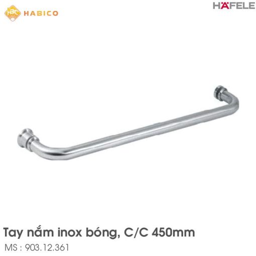 Tay Nắm Phòng Tắm Kính 450mm Hafele 903.12.361