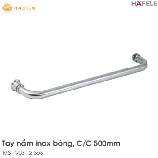 Tay Nắm Phòng Tắm Kính 500mm Hafele 903.12.363