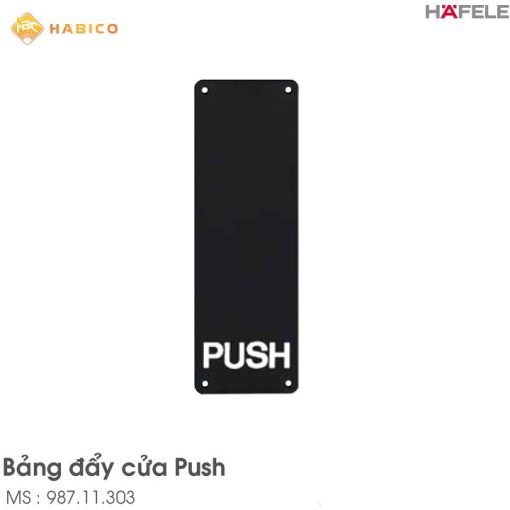 Bảng Đẩy Cửa Push Màu Đen Hafele 987.11.303