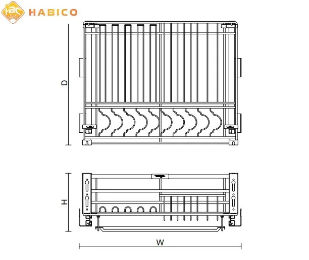 Thông số kệ bát đĩa VICKINI 14902 PSS