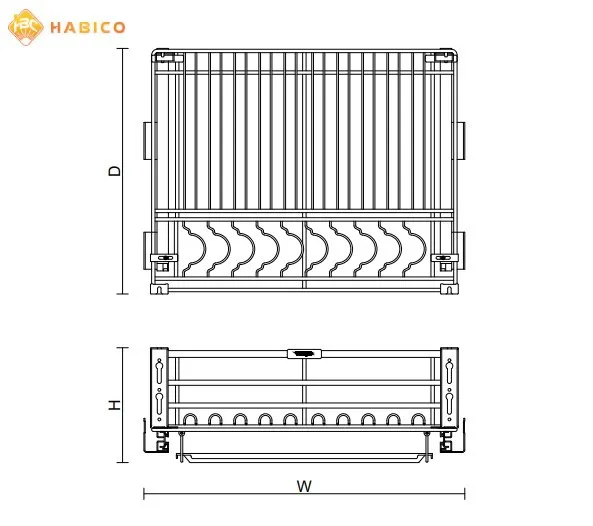 Thông số kệ xoong nồi VICKINI 14903 PSS