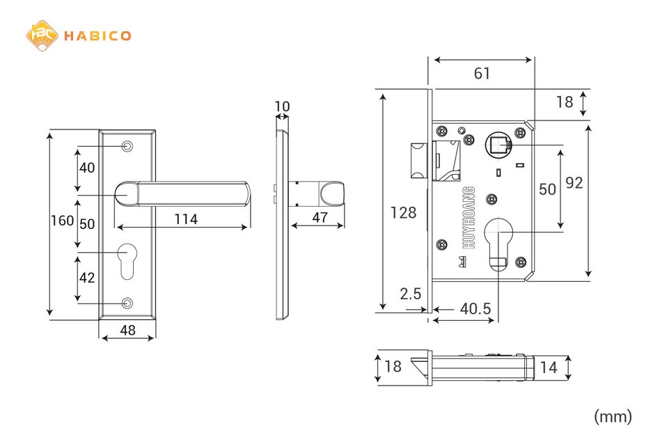 Thông số kỹ thuật Khóa tay nắm EX 5033 Điện Zi titan