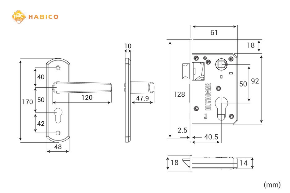 Thông số kỹ thuật Khóa tay nắm EX 5082