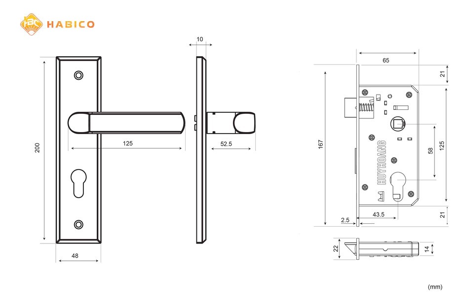 Thông số kỹ thuật Khóa tay nắm EX 5833