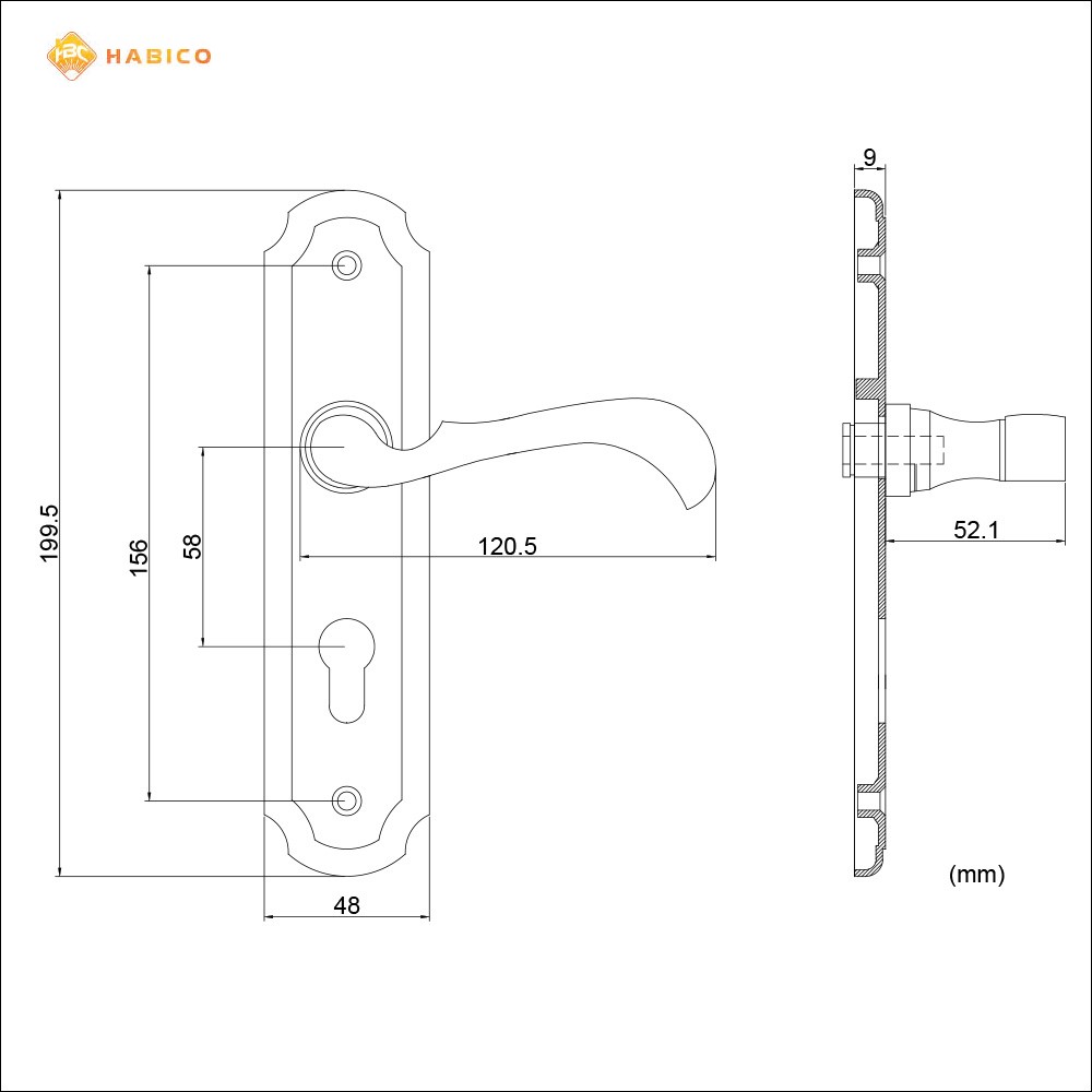 Thông số kỹ thuật Khóa tay nắm EX 5835