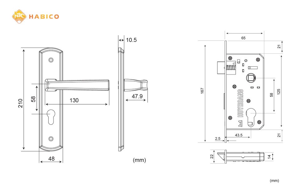 Thông số kỹ thuật Khóa tay nắm EX 5868