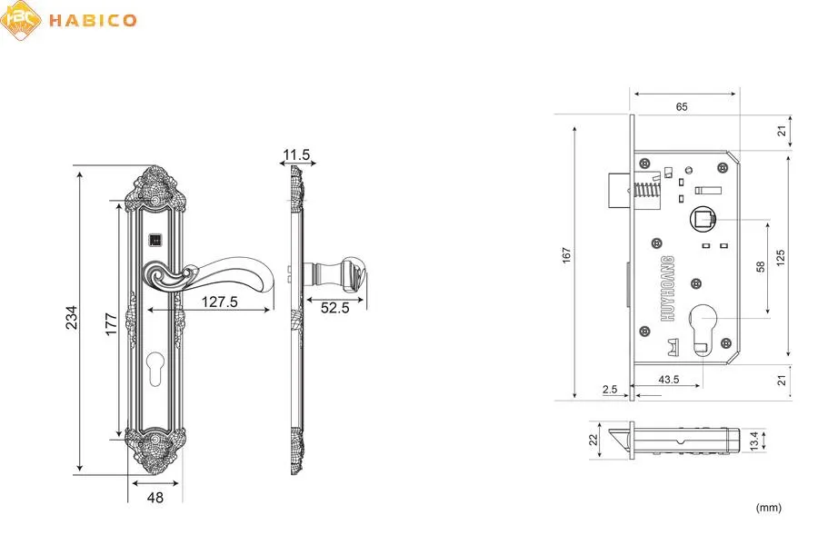 Thông số kỹ thuật Khóa tay nắm HCP 5829