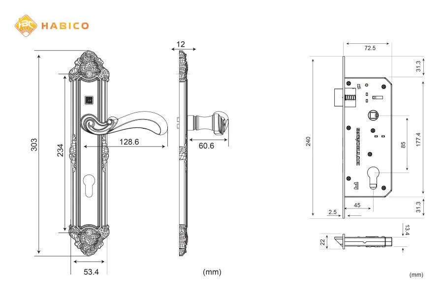 Thông số kỹ thuật Khóa tay nắm HCR 8529