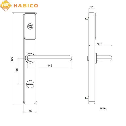 Thông số kỹ thuật Khóa tay nắm điện tử TNHD09