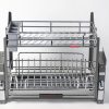 Giá bát đĩa di động inox oval 304 xước mờ có điều chỉnh lực fc09 06v