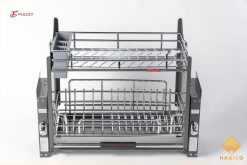 Giá bát đĩa di động inox oval 304 xước mờ có điều chỉnh lực fc09 06v