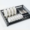 Giá bát đĩa inox hộp vách kính cường lực fca02 b