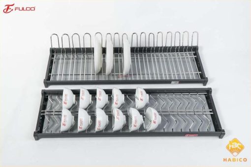 Giá bát đĩa tủ trên inox oval 304 fc36s