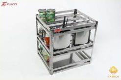 Giá đựng chai lọ dao thớt inox hộp Fc17