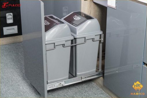 Thùng rác đôi gắn cánh ray giảm chấn Fc202