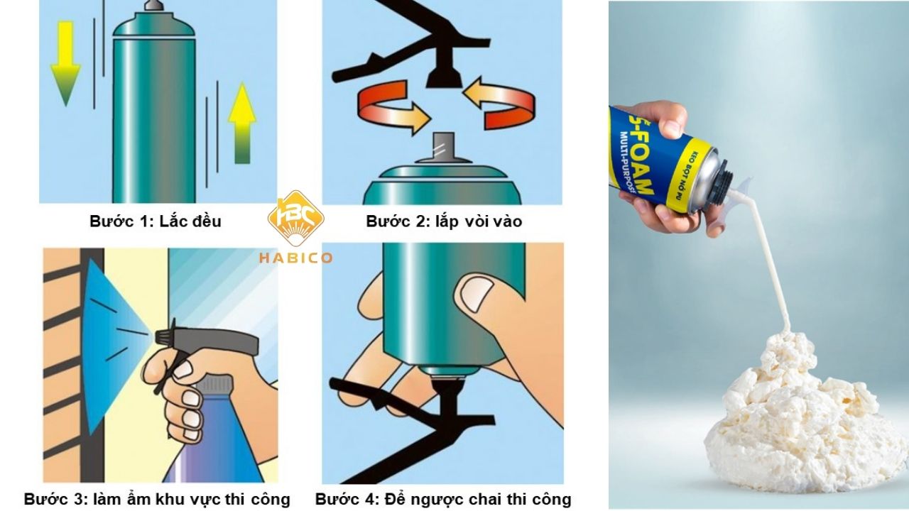Hướng dẫn sử dụng keo bọt nở S Foam hiệu quả Hướng dẫn sử dụng keo bọt nở S Foam hiệu quả