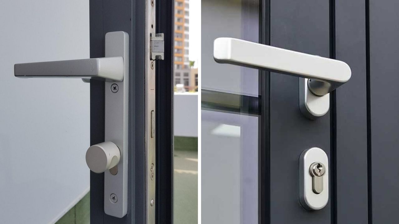 Khóa Tay Gạt Cho Cửa Nhôm Mở Quay Khóa Tay Gạt Cho Cửa Nhôm Mở Quay