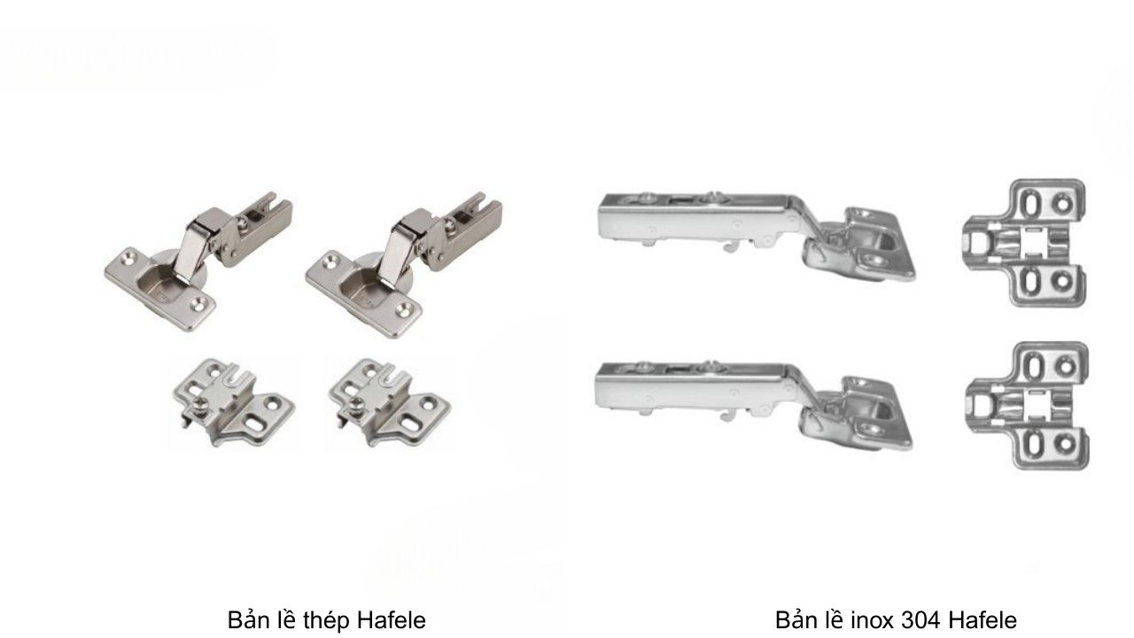 Phân loại bản lề Hafele theo chất liệu Phân loại bản lề Hafele theo chất liệu