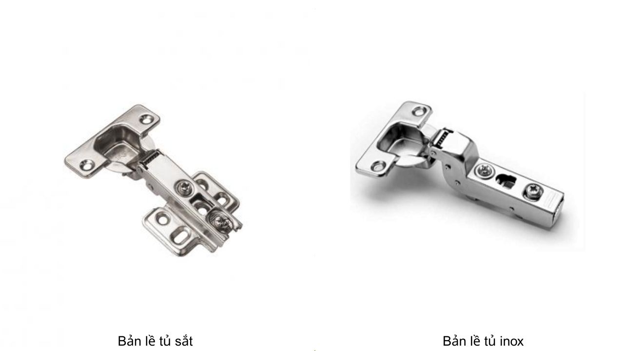 Phân loại bản lề tủ theo chất liệu Phân loại bản lề tủ theo chất liệu