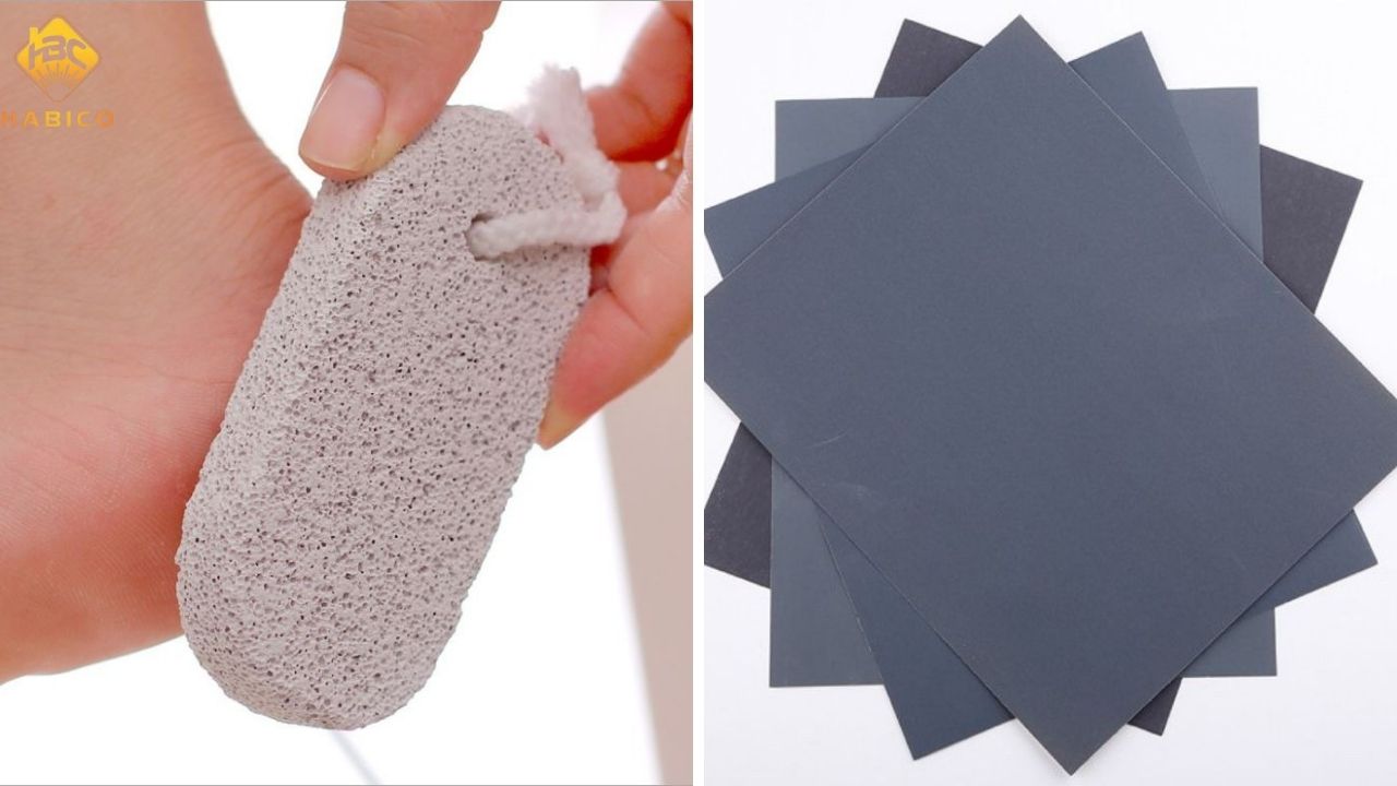 Sử Dụng Đá Bọt Biển hoặc Giấy Nhám Mịn Sử Dụng Đá Bọt Biển hoặc Giấy Nhám Mịn