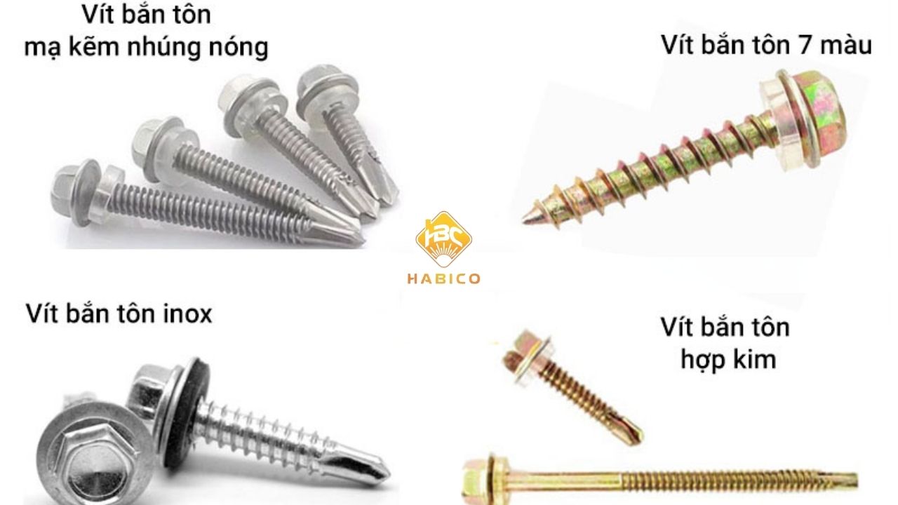 Các loại vít bắn tôn phổ biến hiện nay Các loại vít bắn tôn phổ biến hiện nay