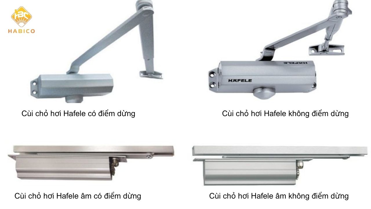 Phân Loại Tay Co Thủy Lực Hafele Theo Kiểu Lắp Đặt và Điểm Dừng Phân Loại Tay Co Thủy Lực Hafele Theo Kiểu Lắp Đặt và Điểm Dừng