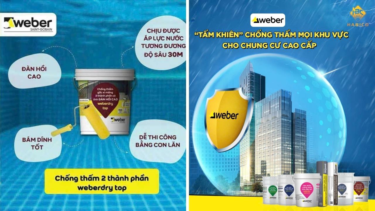 Sản phẩm chống thấm Weber Sản phẩm chống thấm Weber