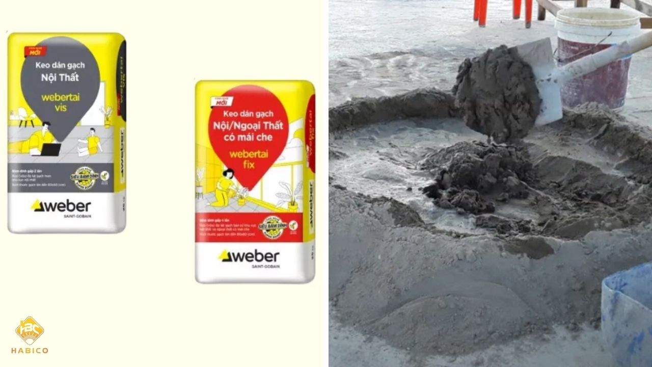 So sánh keo dán gạch Weber & vữa truyền thống So sánh keo dán gạch Weber & vữa truyền thống