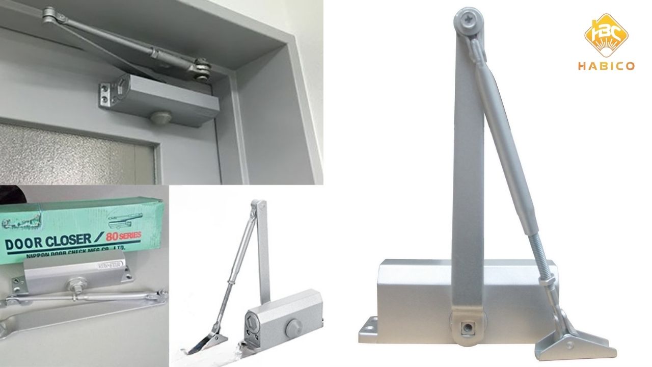 Tay Đẩy Hơi Gắn Dương Cửa