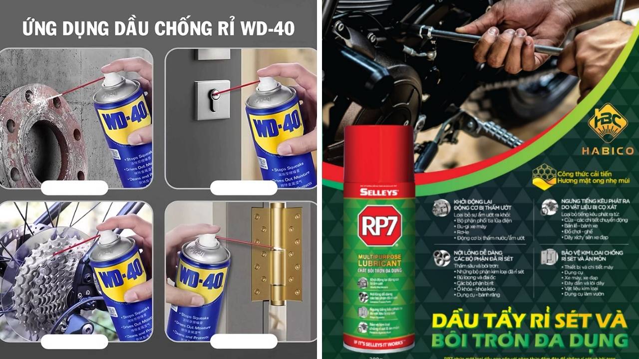 Ứng Dụng Thực Tế Của WD-40 và RP7 Ứng Dụng Thực Tế Của WD-40 và RP7