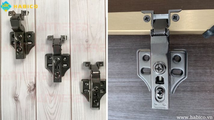 Bản lề hơi cánh kính khung nhôm Hammered