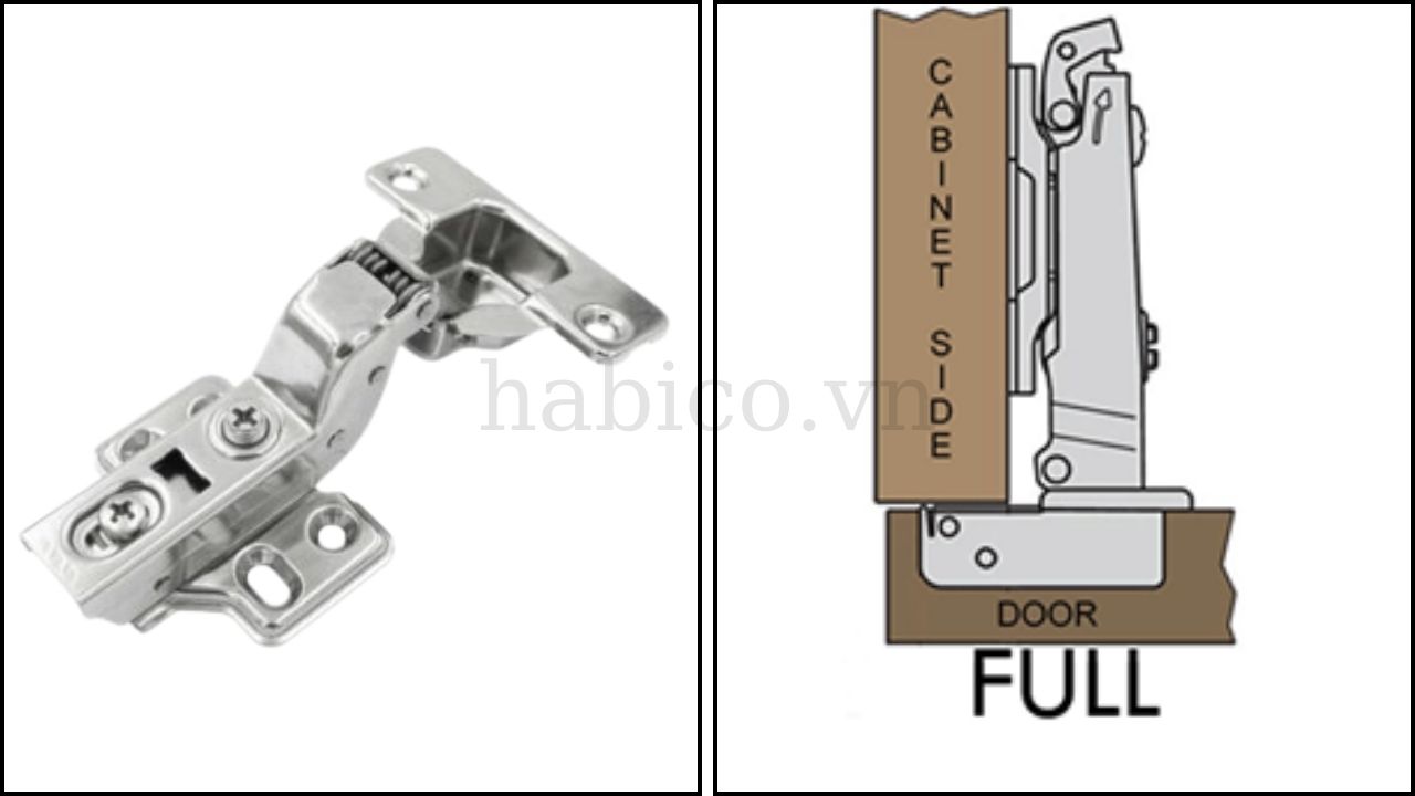 Bản lề tủ Imundex cong nhiều, lọt lòng