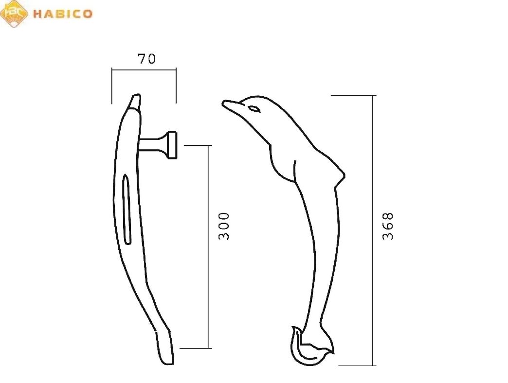 Thông số kỹ thuật Tay nắm cửa DOLPHIN PVD Gold Thông số kỹ thuật Tay nắm cửa DOLPHIN PVD Gold